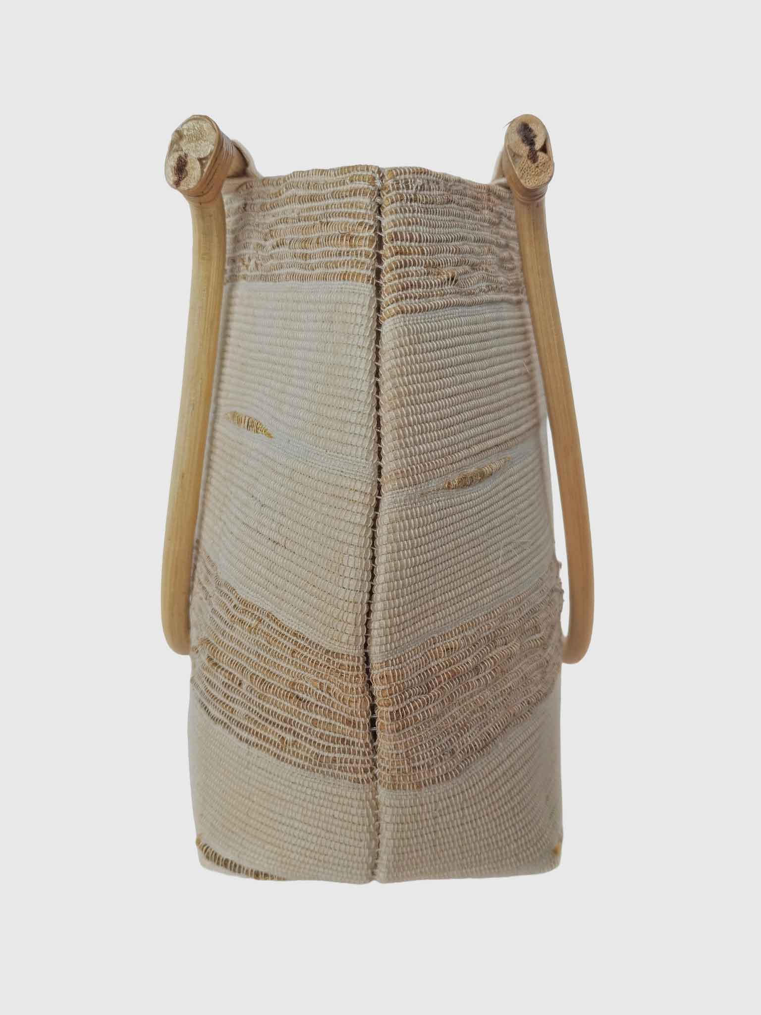 BAG TRAPEZIO SMALL NATURAL/CREAM STRIPE